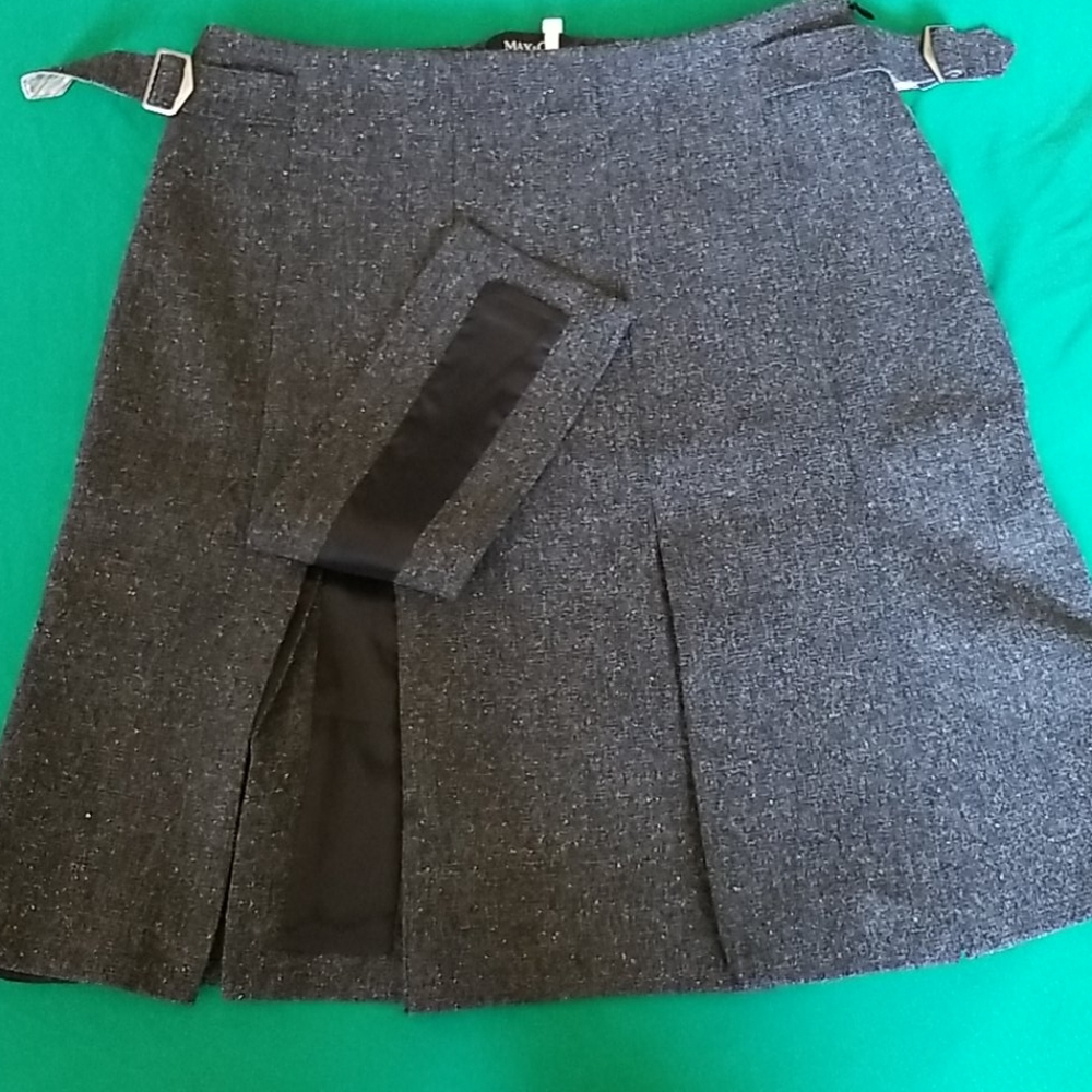 Max&co distesa skirt grey wool